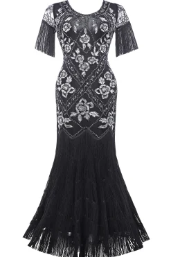 BABEYOND Plus Size<Flowery Multi-Layer Maxi Mermaid Plus Size Dress