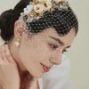 BABEYOND Fascinators | Lady<Flowery Tea Party Veil Fascinator