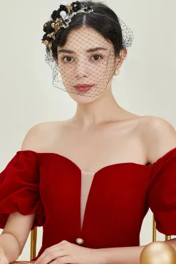BABEYOND Fascinators | Lady<Flowery Tea Party Veil Fascinator
