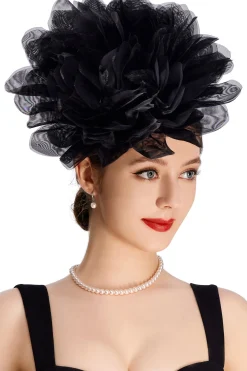 BABEYOND Fascinators<Fluffy Mesh Flower Headband Fascinator