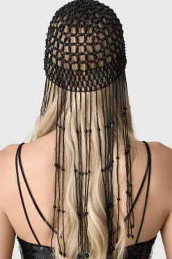 BABEYOND Rhinestone | Rhinestone<Fully Beaded Pearl Flapper Tassel Cap
