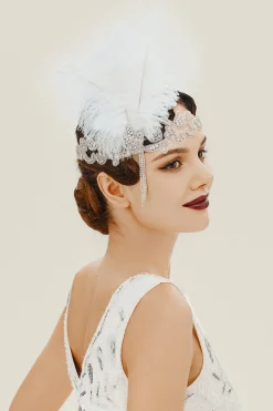 BABEYOND Feather | Rhinestone<Glamorous Art Deco Feather Headband