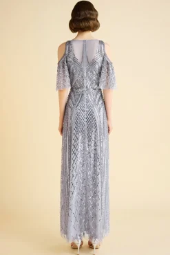 BABEYOND Evening Dresses | Sequin<Glamorous Cold-Shoulder Beaded Evening Gown