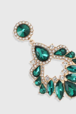BABEYOND Earrings<Glamorous Emerald Chandelier Earrings