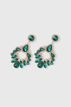 BABEYOND Earrings<Glamorous Emerald Chandelier Earrings
