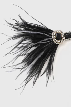 BABEYOND Feather | Rhinestone<Glamorous Rhinestone Pearl Feather Headband