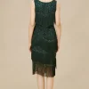 BABEYOND Flapper Dresses | Fringe<Glitter Tiered Fringe Bias Hem Dress