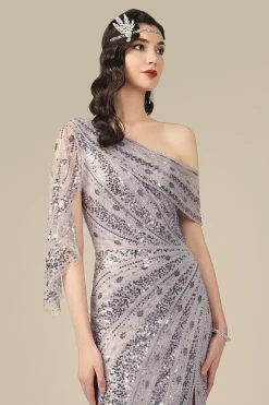 BABEYOND Evening Dresses | Wedding Dresses<Glittering Draped Off-Shoulder Evening Gown