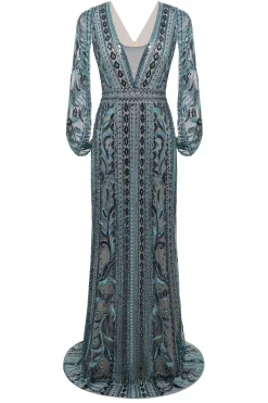 BABEYOND Evening Dresses | Formal Dresses<Glittering Sheer-Sleeve Sequined Evening Gown