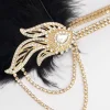 BABEYOND Feather | Rhinestone<Gorgeous Feather Rhinestone Headband