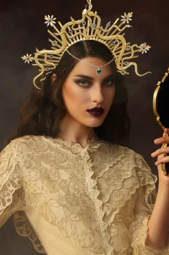 BABEYOND Halo Crown<Gorgeous Serpent Flower Halo Crown