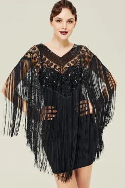 BABEYOND Shawls & Scarves<Heart Shaped Long Fringed Sequin Shawl
