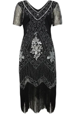 BABEYOND Flapper Dresses | Plus Size<Irregular Fringe Gatsby Plus Dress