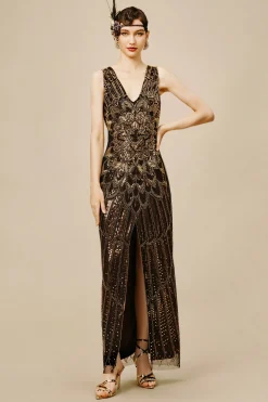 BABEYOND Evening Dresses | Plus Size<La Revue Nègre Beaded Hem Evening Gown