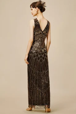 BABEYOND Evening Dresses | Plus Size<La Revue Nègre Beaded Hem Evening Gown