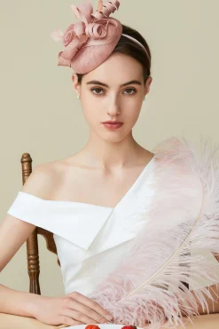BABEYOND Fascinators<Lofty Pillbox Rose Fascinator