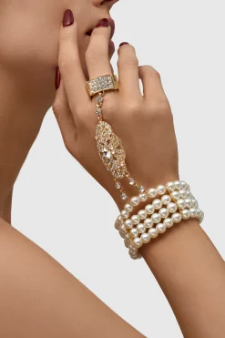 BABEYOND Bracelets | Vintage<Multi Strand Pearl Bracelet Ring Set