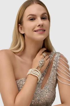 BABEYOND Bracelets | Vintage<Multi Strand Pearl Bracelet Ring Set