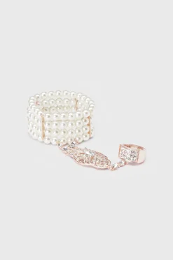 BABEYOND Bracelets | Vintage<Multi Strand Pearl Bracelet Ring Set