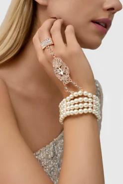 BABEYOND Bracelets | Vintage<Multi Strand Pearl Bracelet Ring Set