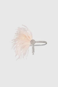 BABEYOND Feather | Chain<Ostrich Feather Rhinestone Headpiece