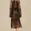 BABEYOND Flapper Dresses | Fringe<Paisley Cut-out Backless Fringe Dress