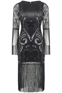 BABEYOND Flapper Dresses | Fringe<Paisley Cut-out Backless Fringe Dress