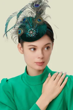 BABEYOND Fascinators<Peacock Feather Flapper Fascinator