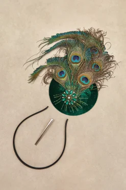 BABEYOND Fascinators<Peacock Feather Flapper Fascinator