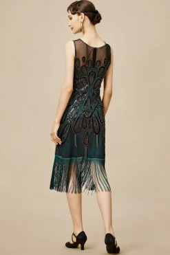 BABEYOND Flapper Dresses | Fringe<Peacock Tassel Flapper Dress