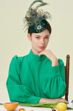 BABEYOND Fascinators | Vintage<Pillbox Peacock Flapper Fascinator