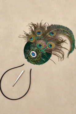 BABEYOND Fascinators | Vintage<Pillbox Peacock Flapper Fascinator