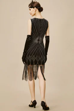 BABEYOND Flapper Dresses | Bead<Princesse Tam Tam Petals Embroidery Flapper Dress