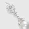 BABEYOND Earrings | Casual<Radiant Leaf-Embellished Pearl Drop Earrings