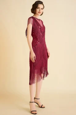 BABEYOND Flapper Dresses | Fringe<Radiant Sequin-Embellished Fringe Flapper Dress