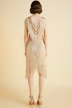 BABEYOND Flapper Dresses | Fringe<Radiant Sequin-Embellished Fringe Flapper Dress