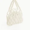 BABEYOND Handbags | Pearl<Reticulated Beaded Pearl Bucket Purse