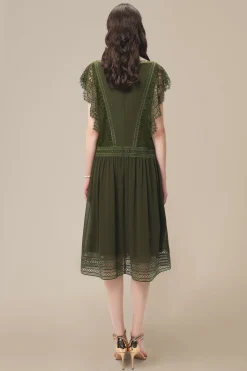 BABEYOND Day Dresses<Retro Charm Lace Trimmed Day Dress