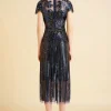 BABEYOND Flapper Dresses | Sequin<Retro Contrast Floral Bead Flapper Dress