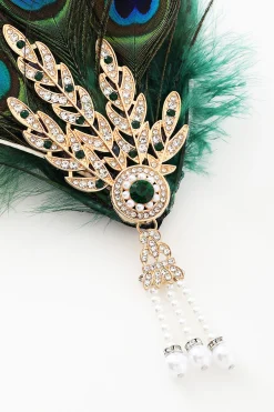 BABEYOND Feather | Rhinestone<Retro Feather Gatsby Headband