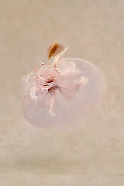 BABEYOND Fascinators<Retro Mesh Feather Beaded Fascinator