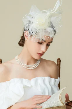 BABEYOND Fascinators<Retro Polka Dot Veil Derby Fascinator