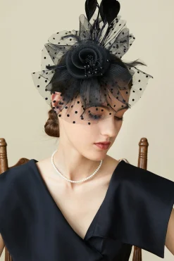 BABEYOND Fascinators | Vintage<Retro Polka Dot Veil Fascinator