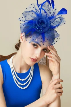 BABEYOND Fascinators | Vintage<Retro Polka Dot Veil Fascinator
