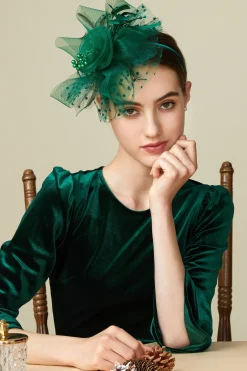BABEYOND Fascinators | Vintage<Retro Polka Dot Veil Fascinator