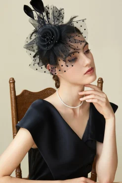 BABEYOND Fascinators | Vintage<Retro Polka Dot Veil Fascinator