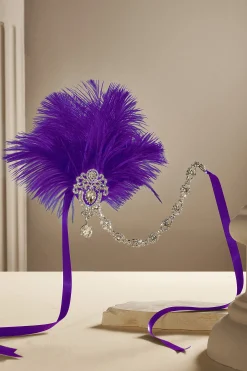 BABEYOND Feather | Rhinestone<Retro Rhinestone Ostrich Feather Headband