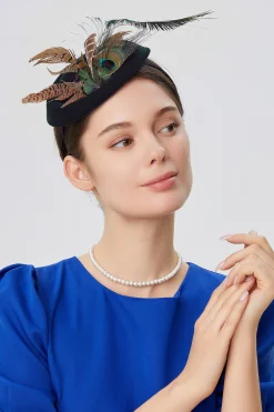 BABEYOND Fascinators | Vintage<Retro Tea Party Feather Fascinator