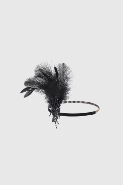 BABEYOND Feather | Feather<Rhinestone Beaded Tassel Headband
