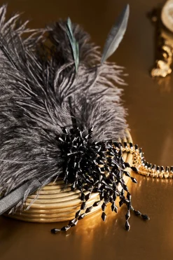 BABEYOND Feather | Feather<Rhinestone Beaded Tassel Headband